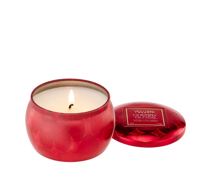 Mini Decorative Tin Candle, Cherry Gloss | Voluspa