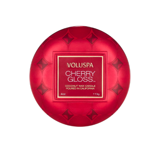 Mini Decorative Tin Candle, Cherry Gloss | Voluspa