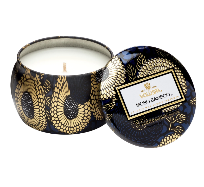 Mini Decorative Tin Candle, Moso Bamboo | Voluspa