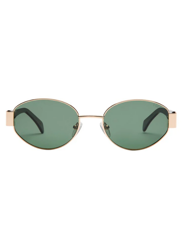 Lennox Polarized Lens Sunglasses, Gold/Green | I-SEA