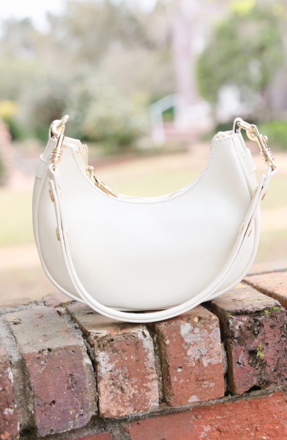 Kiara Adjustable Shoulder Strap Handbag, Cream