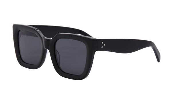 Alden Polarized Lens Sunglasses, Black/Smoke | I-SEA