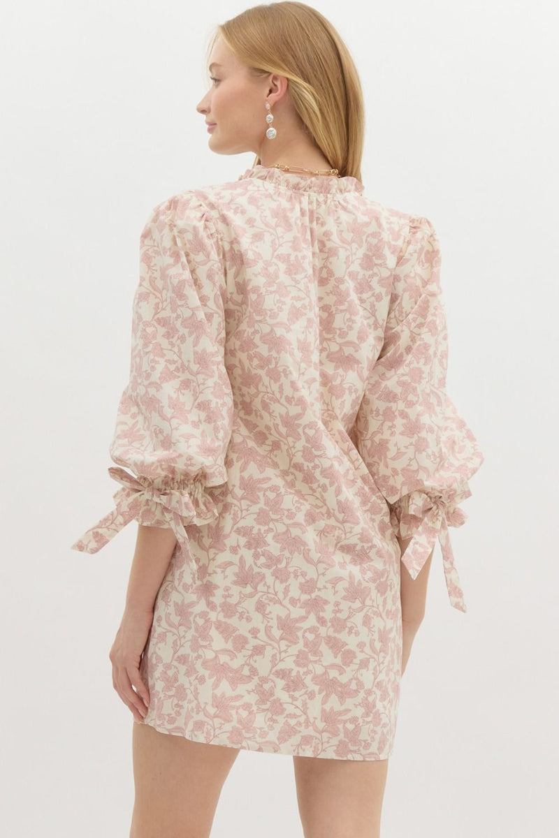 Tierney Floral Puff Sleeve Dress, Rosey