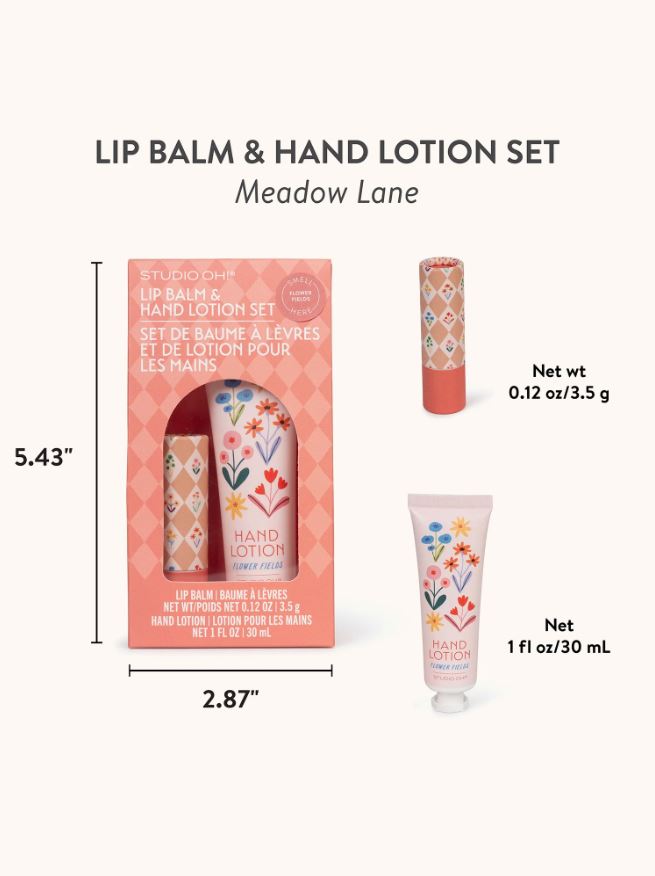 Meadow Lane Lip Balm & Hand Lotion Set