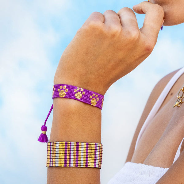 Gabby Paw Prints Beaded Bracelet | Ink + Alloy