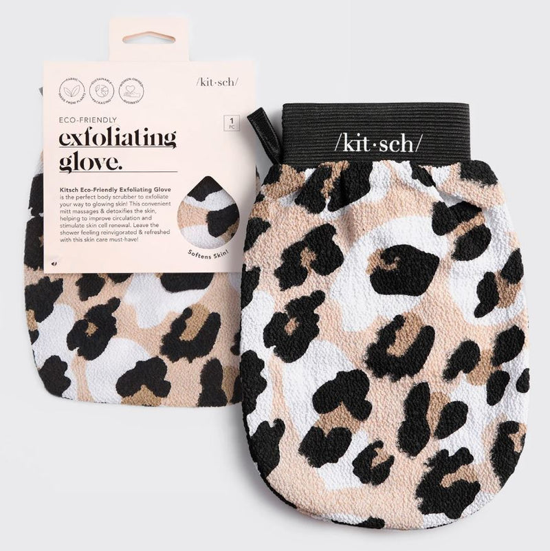 Eco Friendly Exfoliating Glove, Leopard | Kitsch