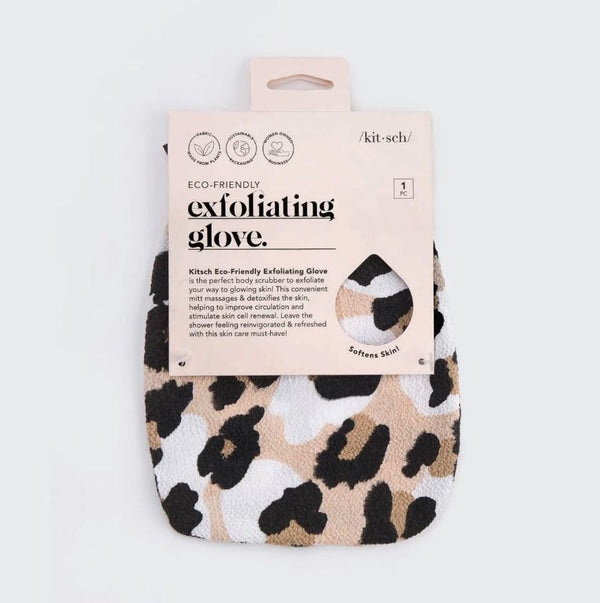 Eco Friendly Exfoliating Glove, Leopard | Kitsch