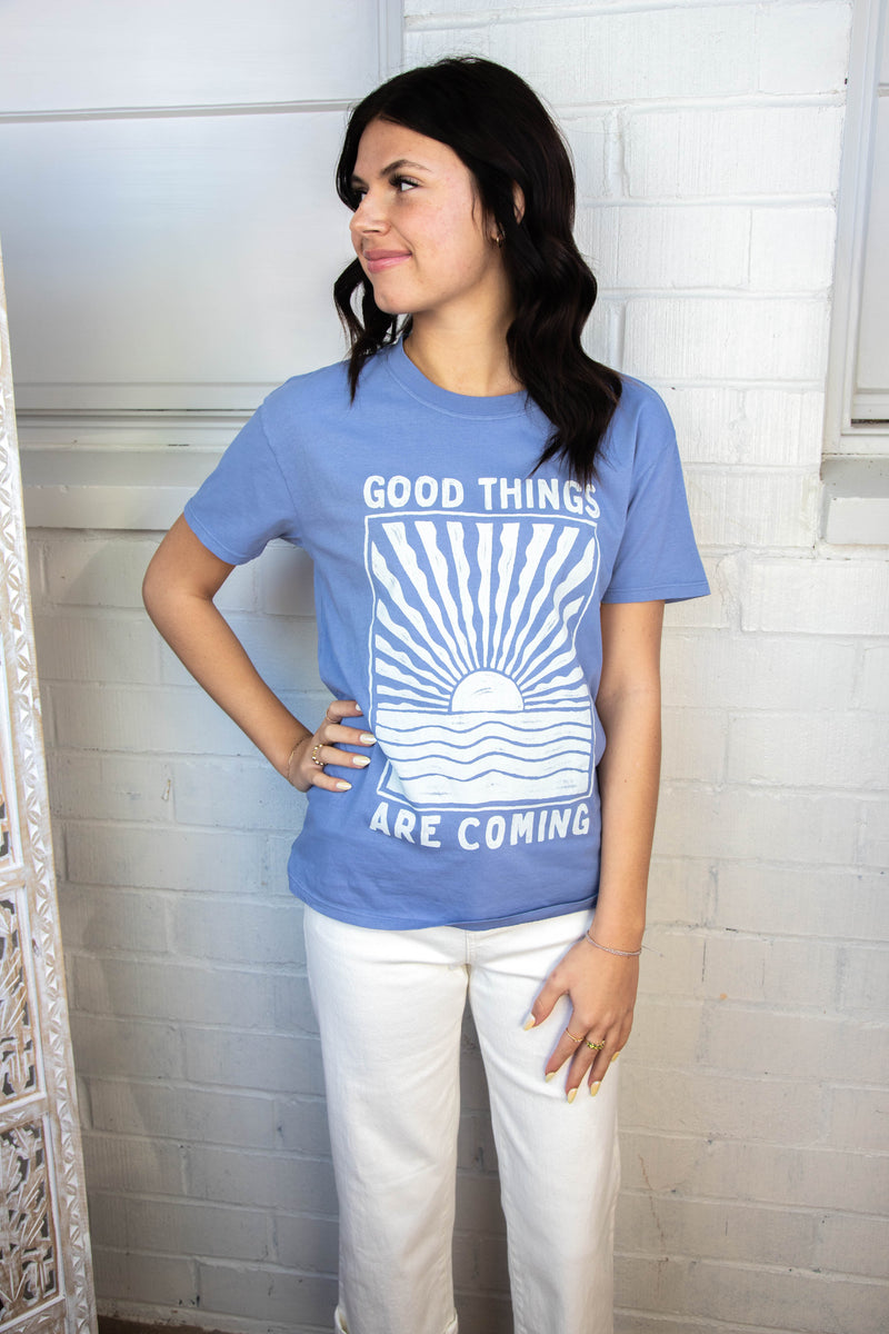 Good Things Boyfriend Tee, Sky Blue | Z Supply