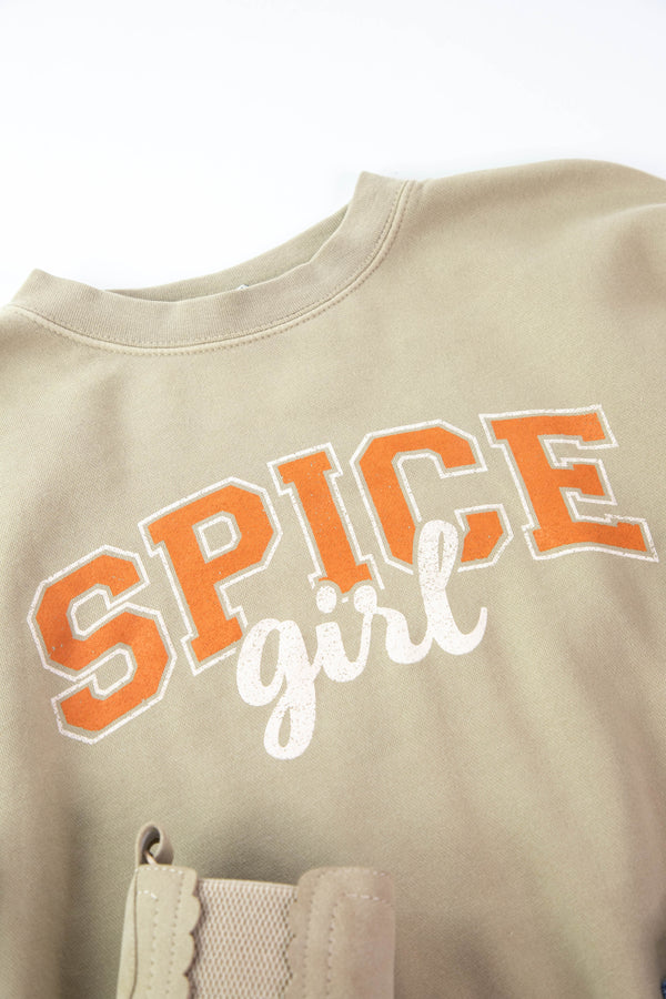 Spice Girl Graphic Sweatshirt, Sandstone