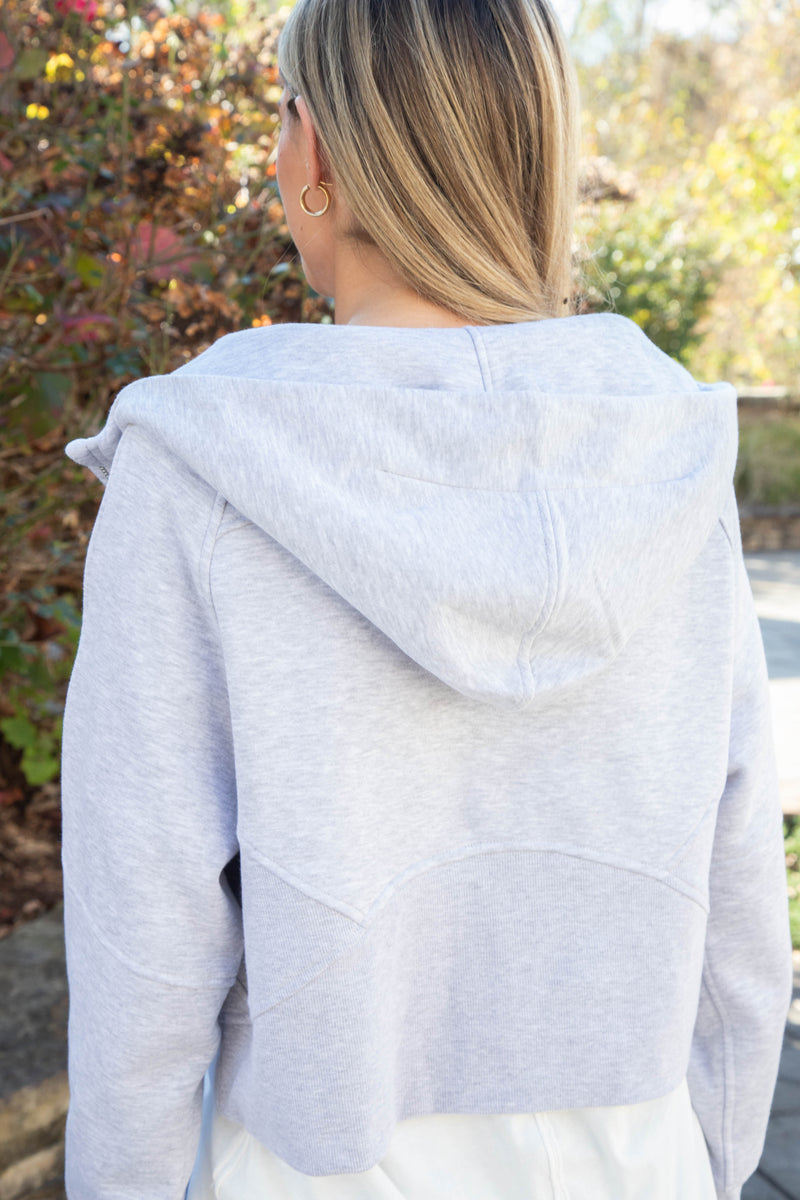 Livi Zip Up Hoodie, Heather Grey