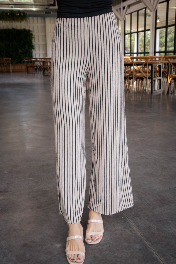 Alondra Striped Pants, Mocha