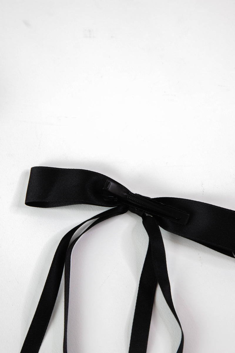 Nikita Bow Hair Clip, Black