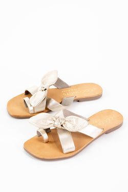 Vaughn Bow Detail Crisscross Sandal, Gold | Coconuts by Matisse