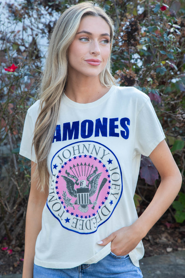 Ramones Classic Seal Tour Tee, Stone Vintage | Daydreamer