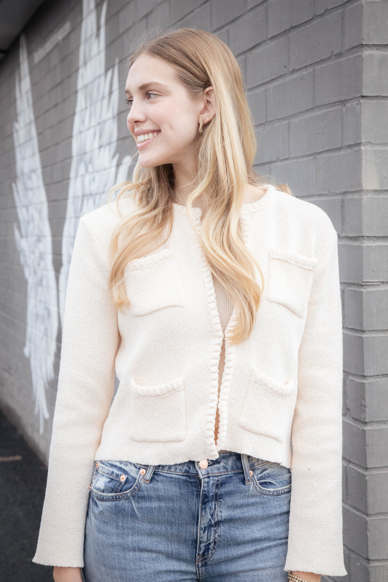 Annamarie Cardigan Jacket, Cream