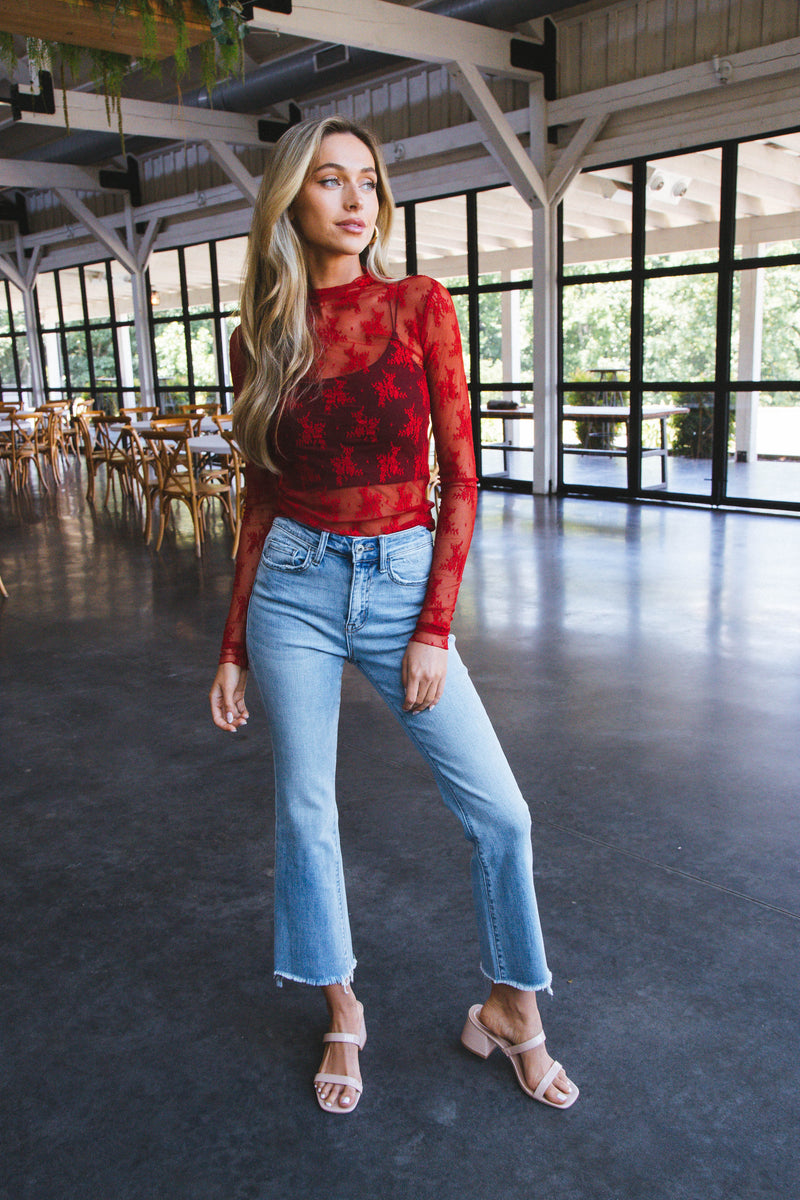 Lady Lux Layering Top, Red | Free People