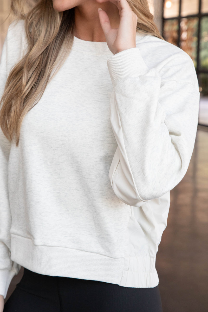 Vita Crewneck Sweatshirt, Heather Grey | Sadie & Sage