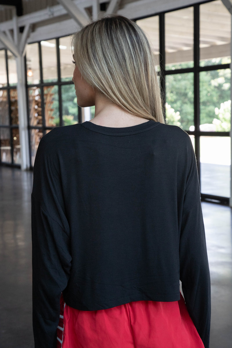 Layer On Ribbed Top, Black | Z Supply