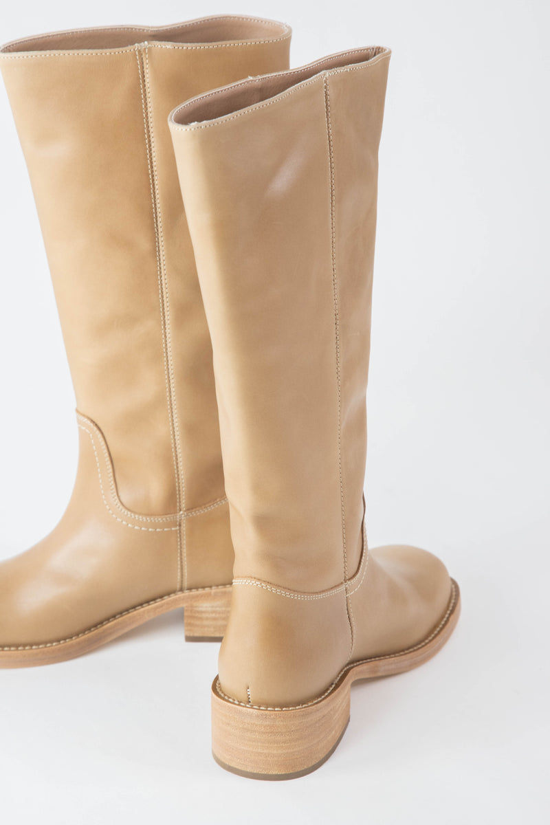 Riggs Tall Leather Boots, Banana Leaf | Steve Madden