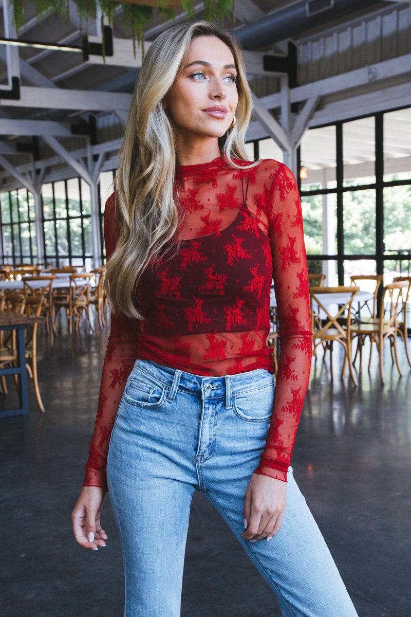 Lady Lux Layering Top, Red | Free People