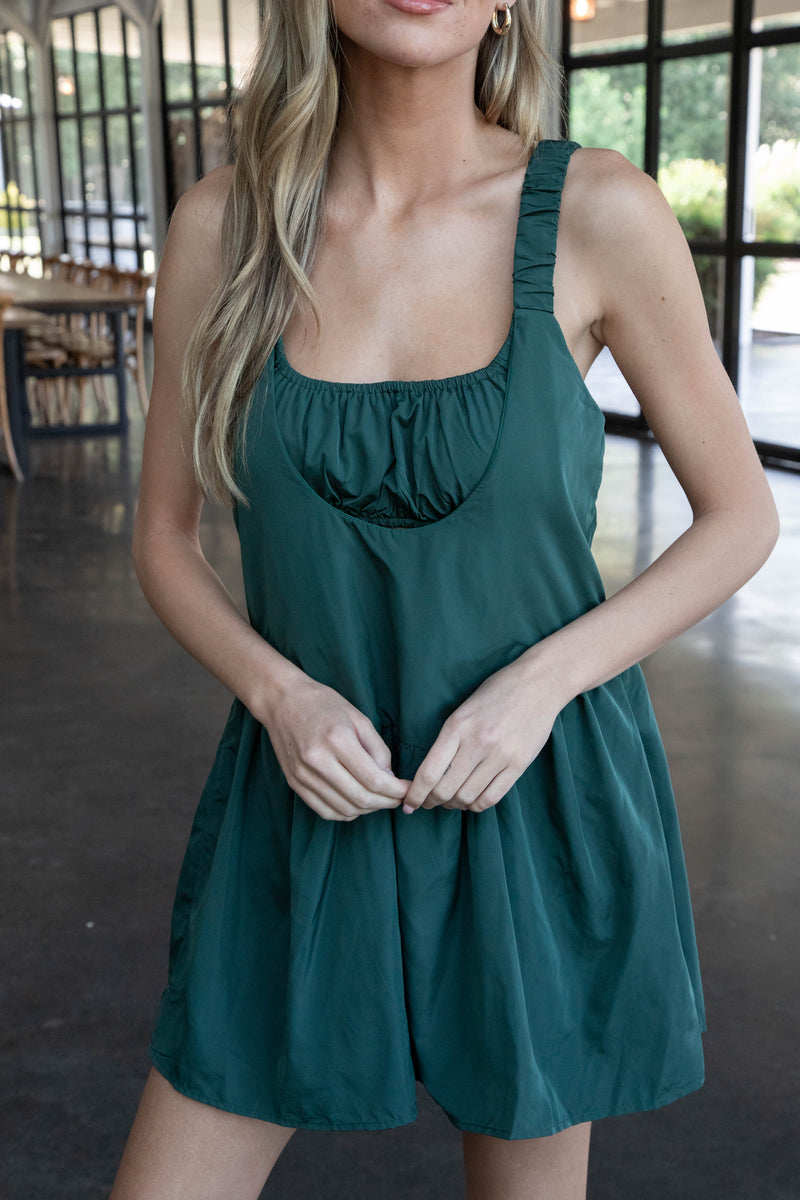 Rhiannon Athletic Dress, Hunter Green