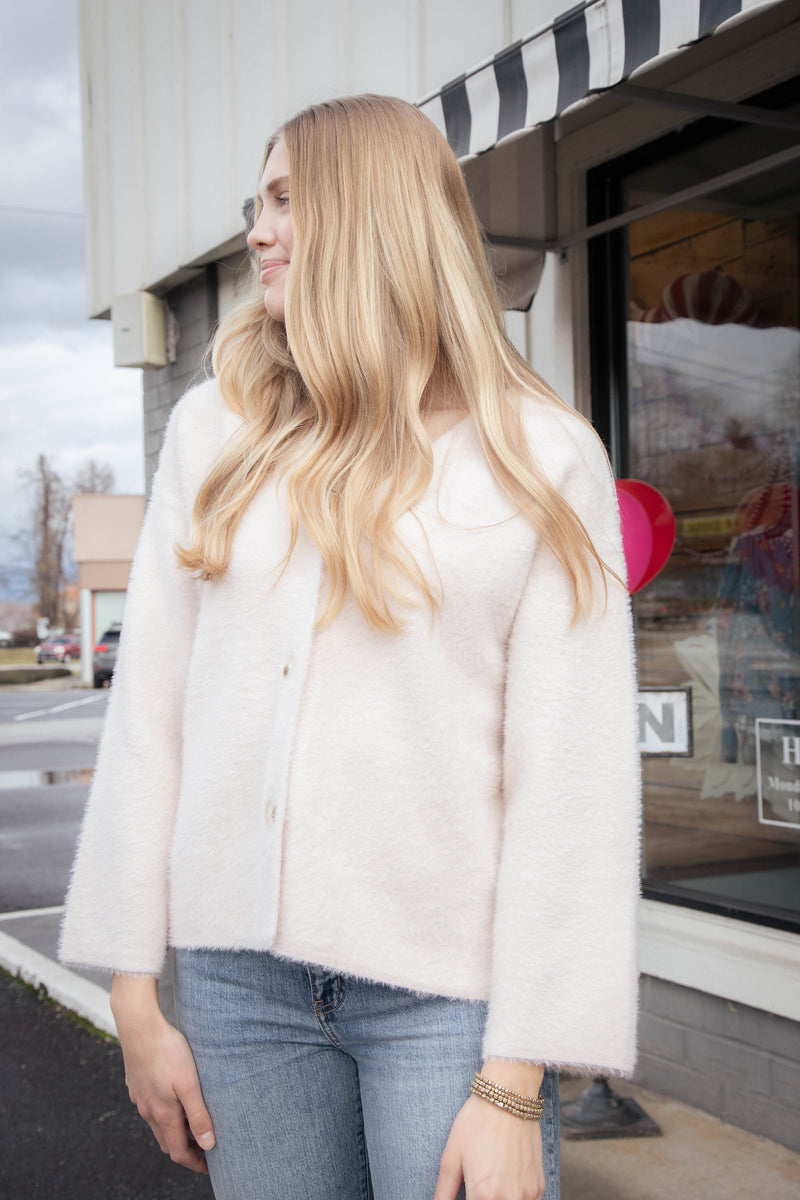 Consistency Soft Cardigan Coat, Light Blush | Sadie & Sage