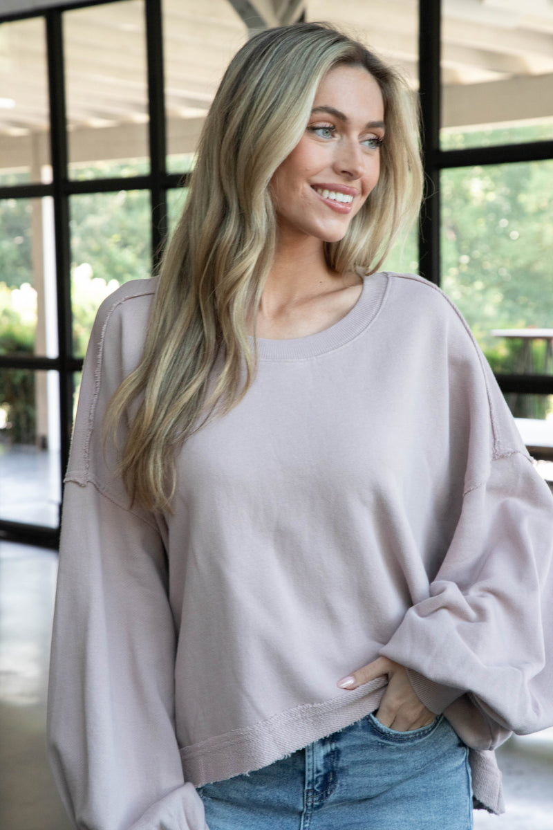 Trish Sweatshirt, Cashmere | Free People