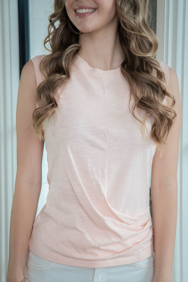 Skylar Draped Tank, Earth Pink | Sanctuary