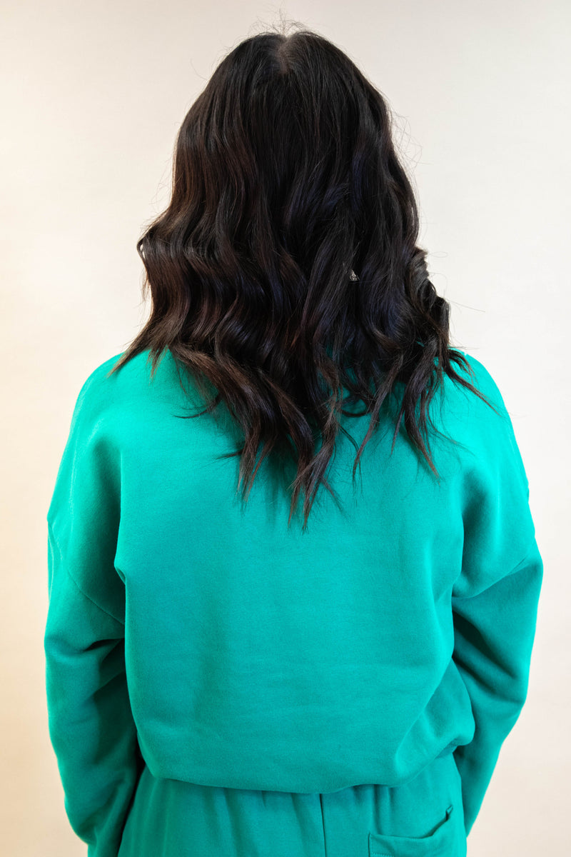 Sierra Polo Sweatshirt, Hunter Green