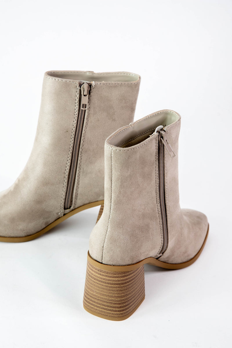 Chukar Dress Bootie, Taupe Suede