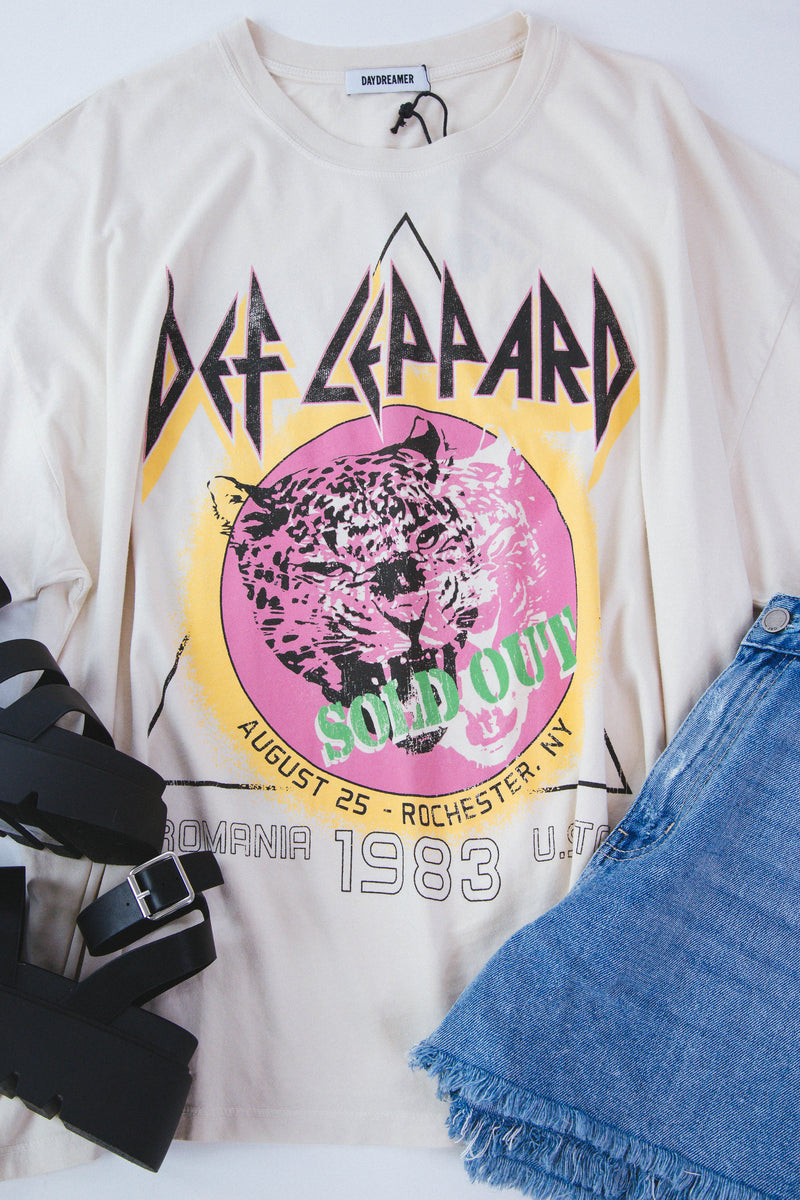 Def Leppard Sold Out 1983 Tee, Dirty White | Daydreamer