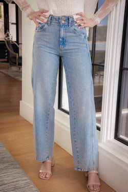 Aster Straight Jean, Opal | Free People