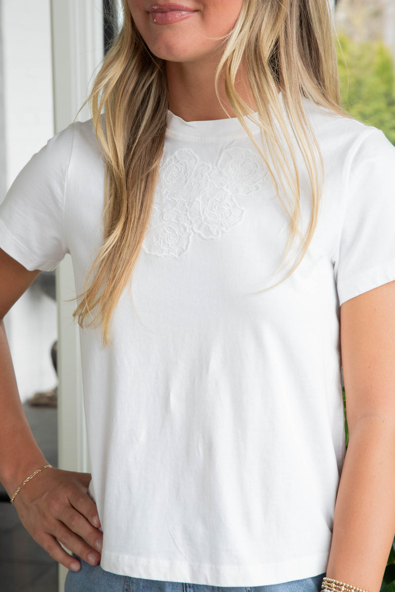 Rosehead Tee, White | Sanctuary