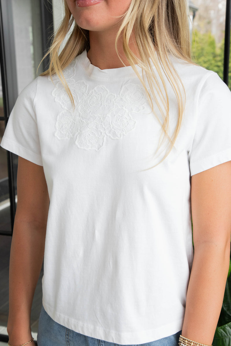 Rosehead Tee, White | Sanctuary