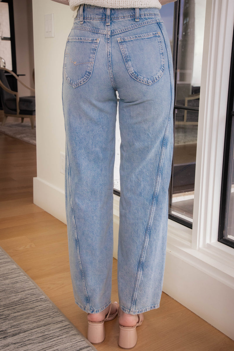 Aster Straight Jean, Opal | Free People