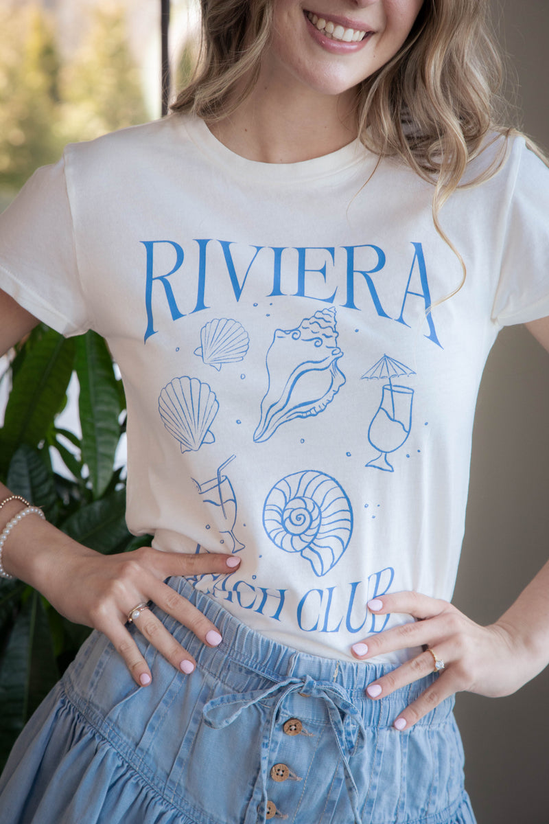 Riviera Tourist Tee, Sea Salt | Z Supply