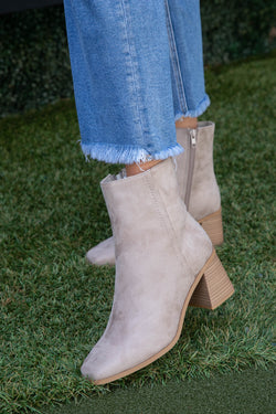 Chukar Dress Bootie, Taupe Suede