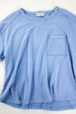 Ontario Oversized Tee, Blue | Extended Sizes