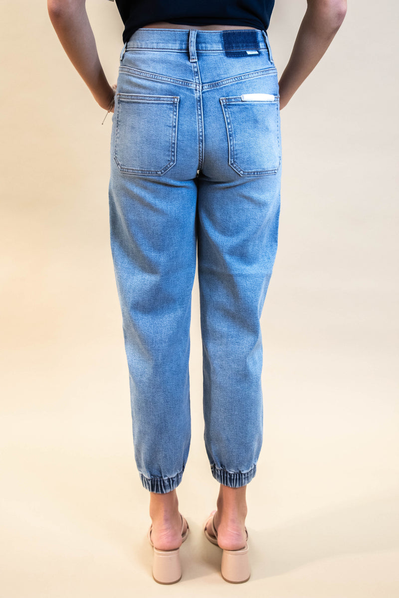 The Champ High Rise Jogger Jeans, Wings | Daze