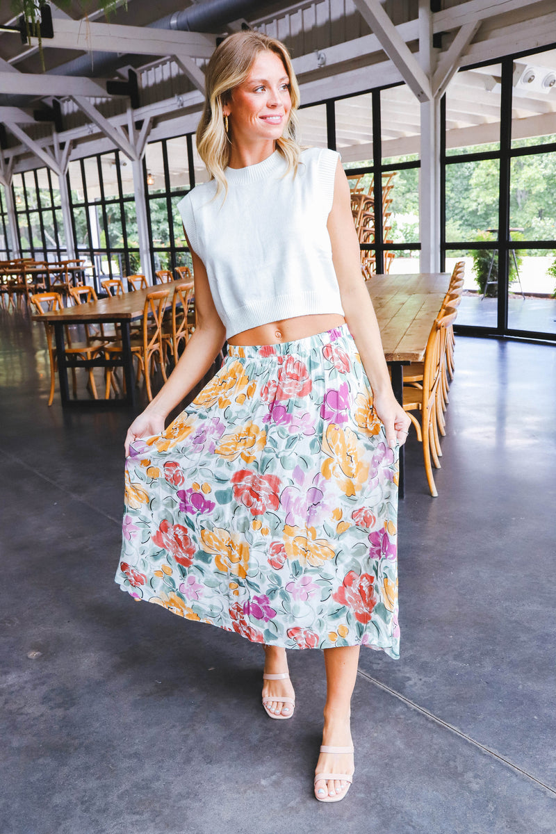 Treasures Gathered Midi Skirt, Multi | Sadie & Sage