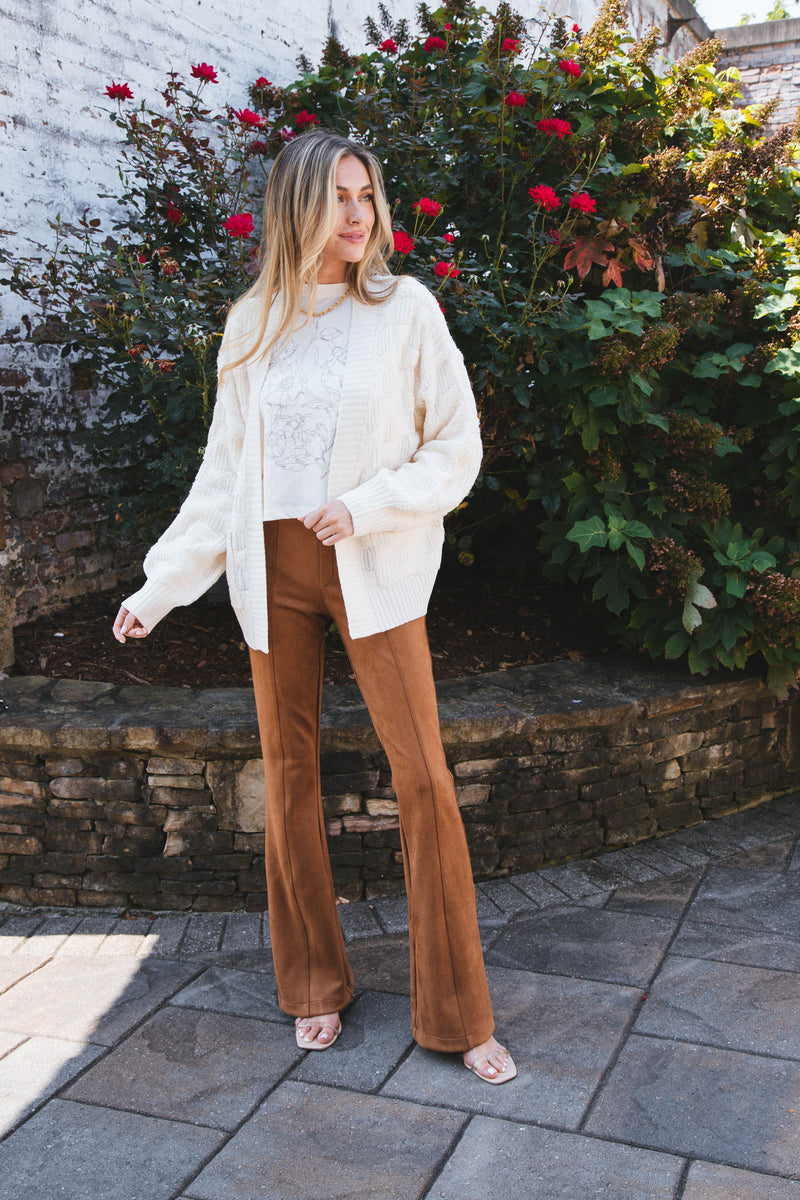 BELL SLEEVE CREAM CARDIGAN