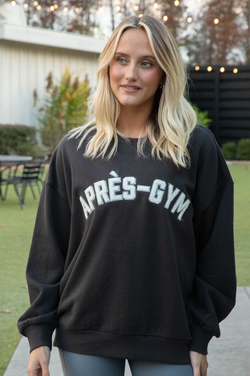 Getaway Apres Gym Sweatshirt, Black Sand | Z Supply