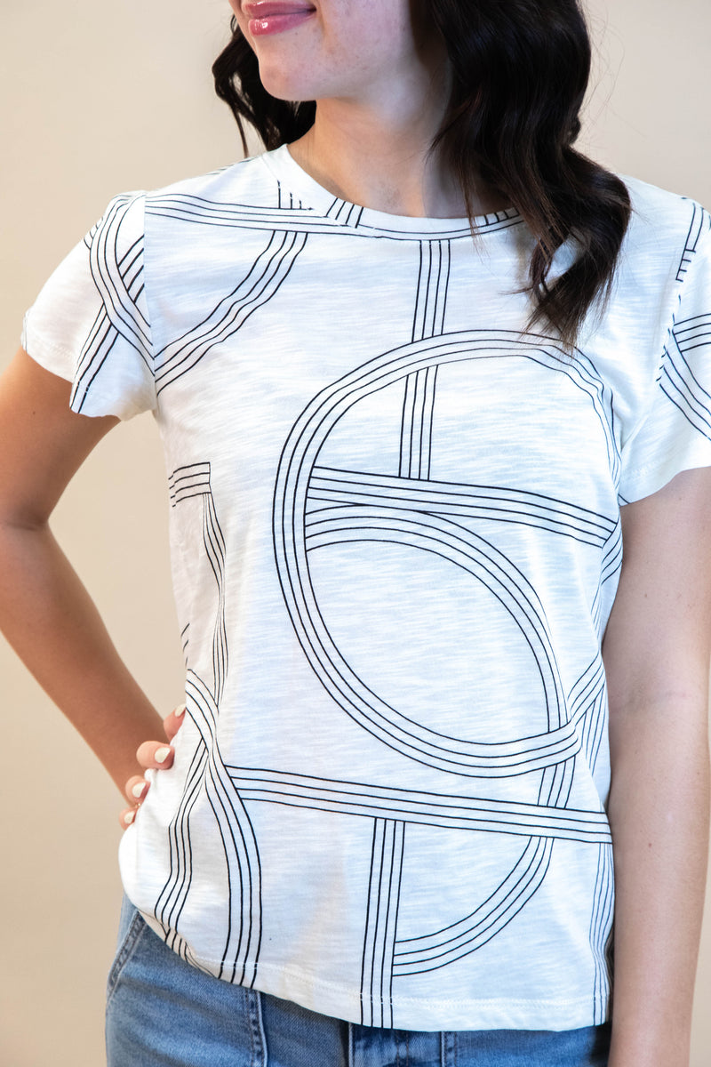 The Perfect Tee, Graphic Lines | Sanctuary