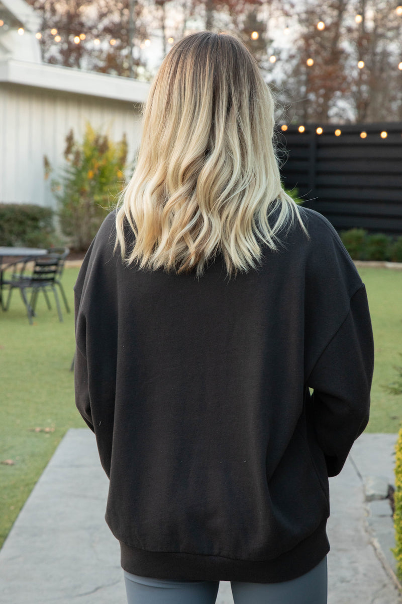 Getaway Apres Gym Sweatshirt, Black Sand | Z Supply