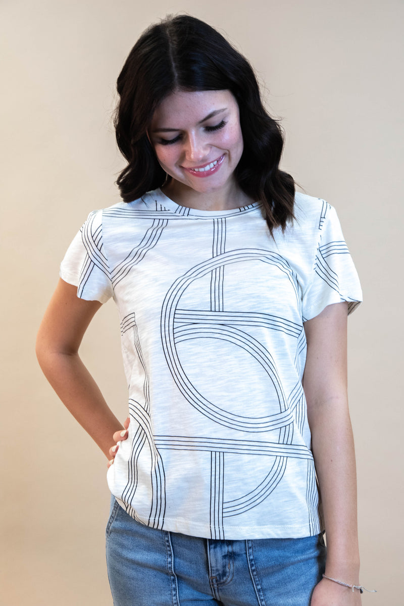 The Perfect Tee, Graphic Lines | Sanctuary