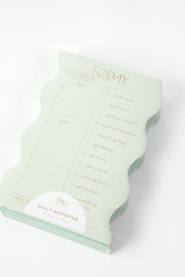 Wavy Daily Notepad, Sage