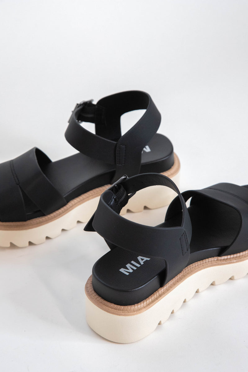 Jovie Flatform Sandal, Black