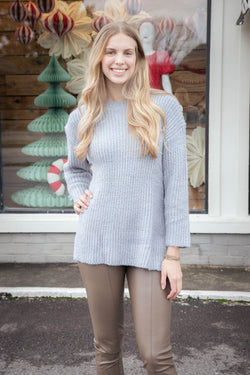 Your Needs Rib Knit Tunic, Sky | Sadie & Sage