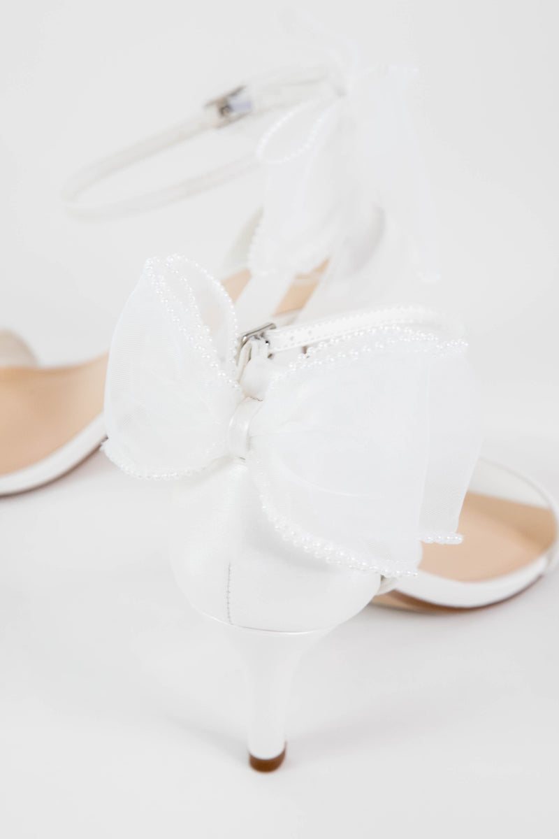 Dericia Bow Detail Heel, White