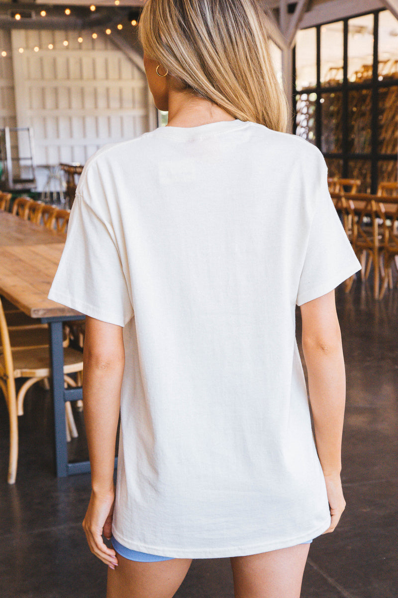 St Tropez Oversized Graphic Tee, Ivory